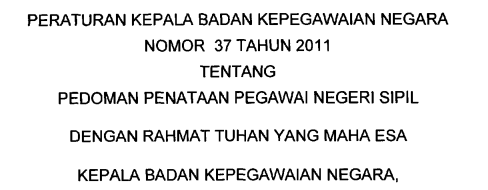 Pedoman Penataan Pegawai Negeri Sipil