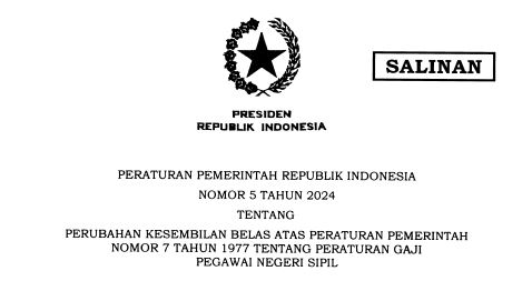 Peraturan Gaji PNS