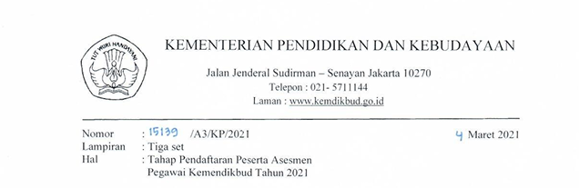Tahap Pra Registrasi dan Pelaksanaan Asesmen Tahun 2021