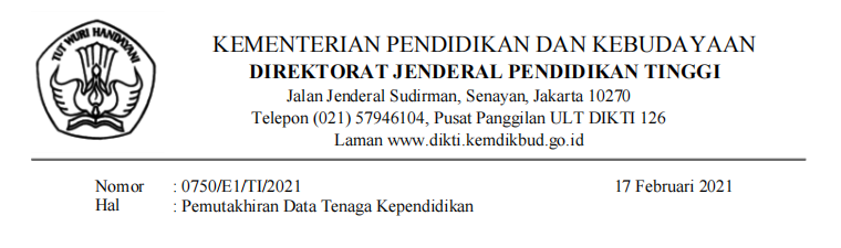 Pemutakhiran Data Tenaga Kependidikan