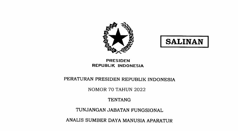 Tunjangan Jabatan Fungsional ASDM Aparatur