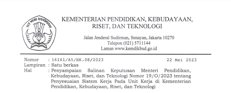 Penyesuaian Sistem Kerja Pada Unit Kerja