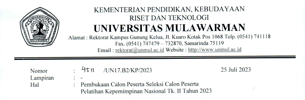 Pembukaan Calon Seleksi Tk. II 2023