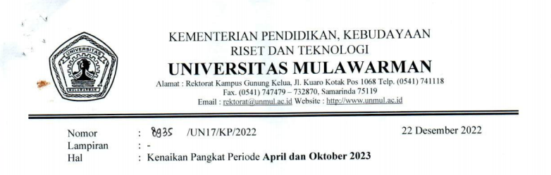 Kenaikan Pangkat Periode April dan Oktober 2023