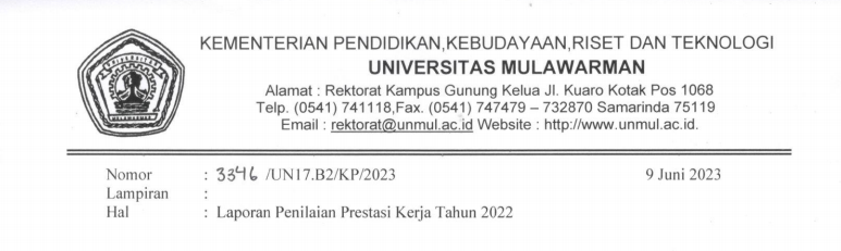 Laporan Penilaian Prestasi Kerja Tahun 2022